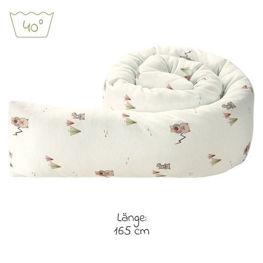 Odenwälder Nest roll jersey protects in crib and playpen 165 cm - TwoFriends - Nature