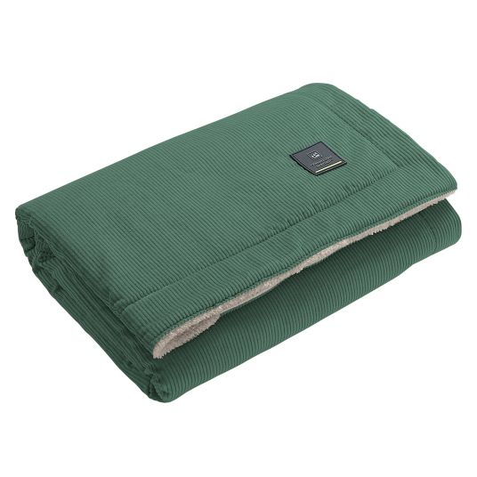 Odenwälder Cuddle blanket corduroy for the bath, bowl or baby carriage 68 x 100 cm - Eucalyptus