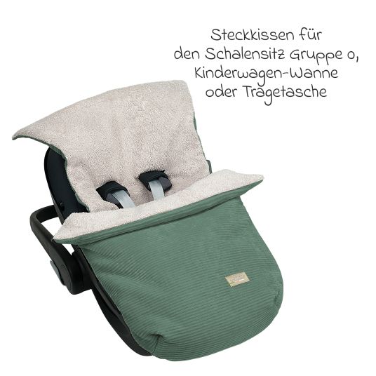 Odenwälder Nicky insert cushion suitable for infant carriers, carrycots & carrycots - Eucalyptus