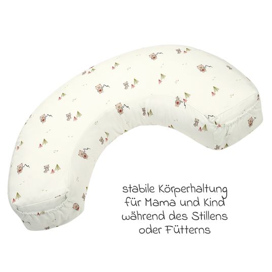 Odenwälder Nursing pillow with pocket on jersey cover 124 cm - TwoFriends - Nature