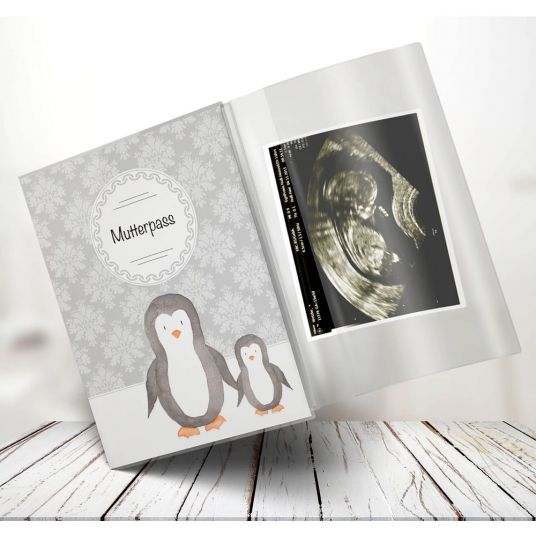 OLGS Babyartikel Mother passport cover Black & White - Penguin
