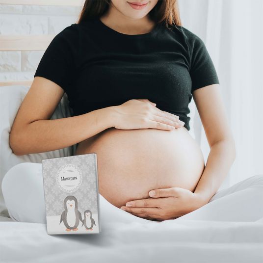 OLGS Babyartikel Mother passport cover Black & White - Penguin