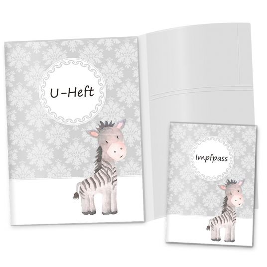 OLGS Babyartikel U-booklet sleeves set Black & White - Zebra