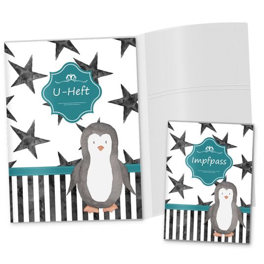 OLGS Babyartikel U-booklet sleeves set Creative Royal - Penguin