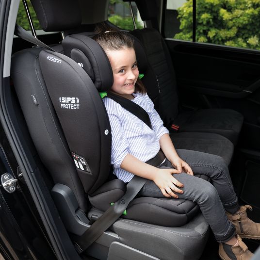Osann Kindersitz Flux Isofix i-Size ab 9 Monate - 12 Jahre (76 cm - 150 cm) mit Isofix & Top-Tether - Grey Melange