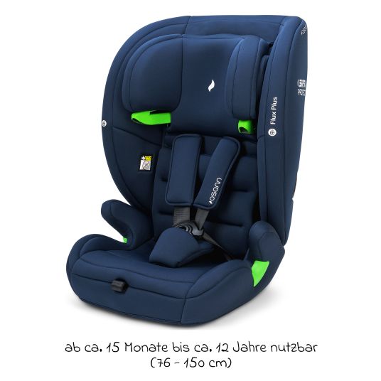 Osann Kindersitz Flux Plus i-Size ab 15 Monate - 12 Jahre (76 cm - 150 cm) - Navy Melange