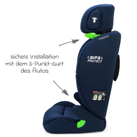 Osann Flux Plus i-Size child car seat from 15 months - 12 years (76 cm - 150 cm) - Navy Melange