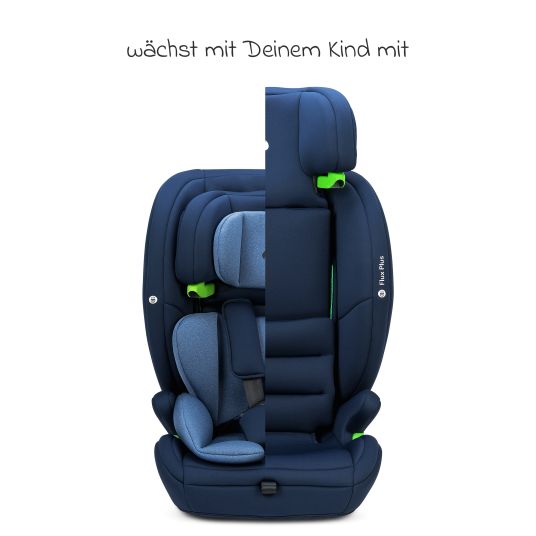 Osann Seggiolino auto Flux Plus i-Size da 15 mesi a 12 anni (76 cm - 150 cm) - Navy Melange