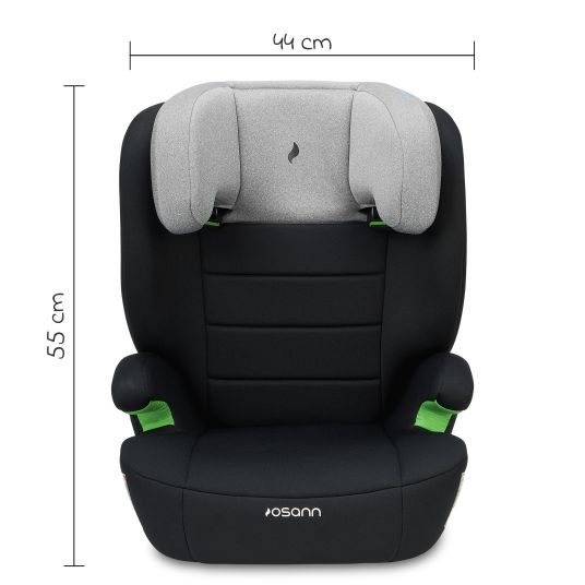 Osann Musca Isofix i-Size child seat from 3 years - 12 years (100 cm - 150 cm) with Isofix - Grey Melange