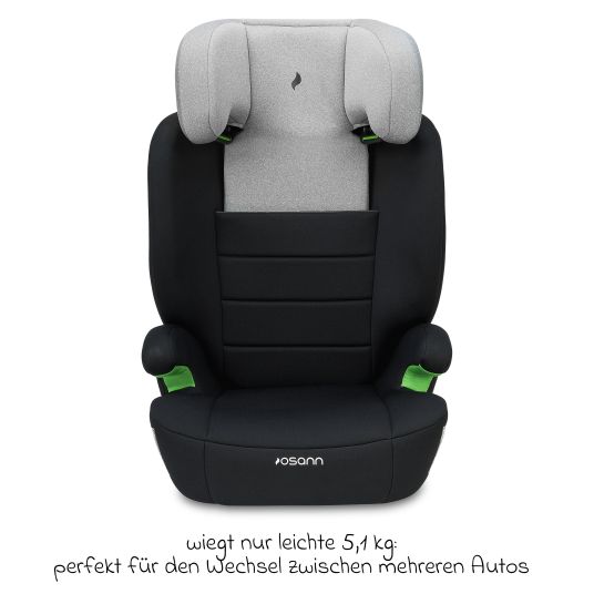 Osann Musca Isofix i-Size child seat from 3 years - 12 years (100 cm - 150 cm) with Isofix - Grey Melange