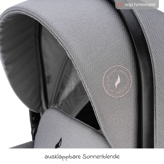 Osann Kombi-Kinderwagen Juntos bis 22 kg belastbar mit Teleskopschieber, umsetzbare Sitzeinheit, Babywanne mit Matratze & Regenschutz - Cobalt