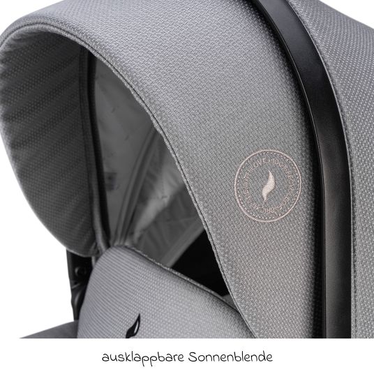 Osann Kombi-Kinderwagen Juntos bis 22 kg belastbar mit Teleskopschieber, umsetzbare Sitzeinheit, Babywanne mit Matratze & Regenschutz - Rock