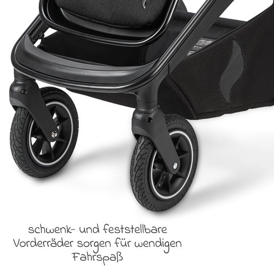 Osann Kombi-Kinderwagen Vamos bis 22 kg belastbar mit Luftreifen, Teleskopschieber, umsetzbare Sitzeinheit, Babywanne mit Matratze, Insektenschutz & Regenschutz - Caramel