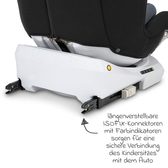 Osann Reboarder child seat Four360 S i-Size from birth - 12 years (40 cm - 150 cm) 360° rotatable with Isofix base & top tether - Nero