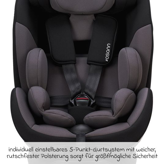 Osann Reboarder child seat Hero 360 SL from birth - 4 years (40 cm -105 cm) rotatable incl. Isofix base - Twill Black