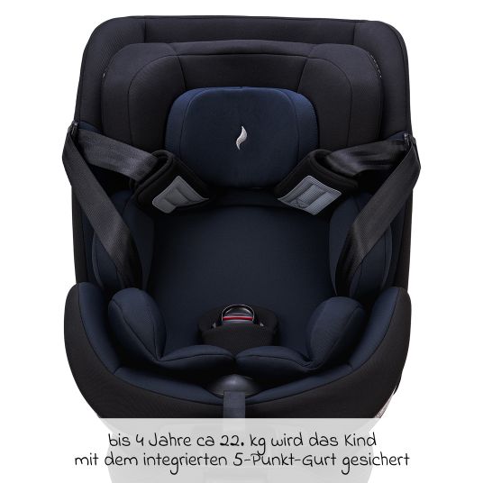 Osann Seggiolino Reboarder Hero 360 SL dalla nascita a 4 anni (40 cm -105 cm) girevole con base Isofix - Twill Navy