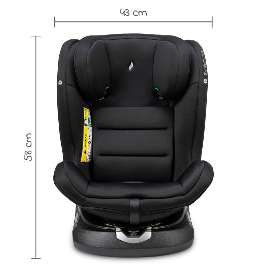 Osann Reboarder child seat One360 i-Size from birth - 12 years (40 cm - 150 cm) 360° rotatable with Isofix base & top tether - All Black