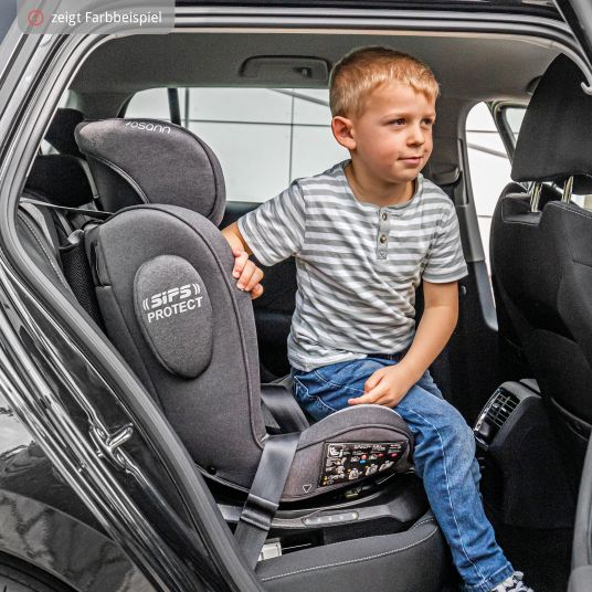 Osann Seggiolino auto Swift360 S i-Size da 15 mesi a 12 anni (76 cm - 150 cm) girevole a 360° con base Isofix e top tether - Tutto nero
