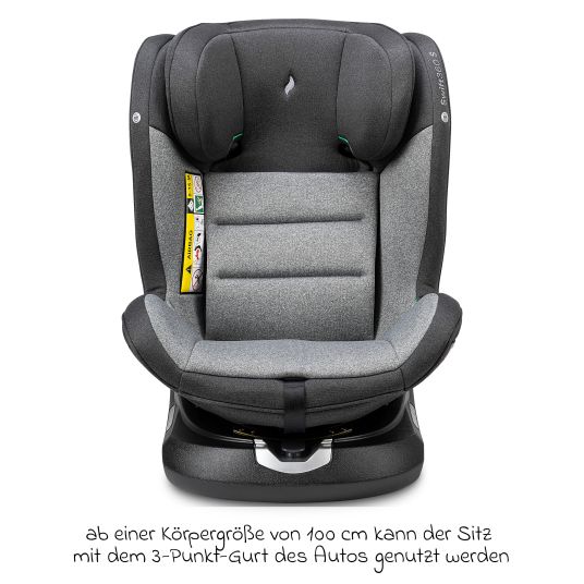 Osann Reboarder child seat Swift360 S i-Size from 15 months - 12 years (76 cm - 150 cm) 360° rotatable with Isofix base & top tether - Universe Grey