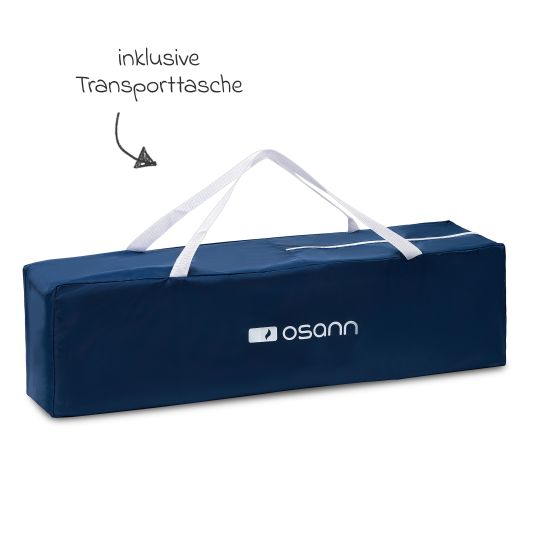 Osann Lettino da viaggio con ingresso laterale con borsa per il trasporto 120 x 60 cm - Royal Blue