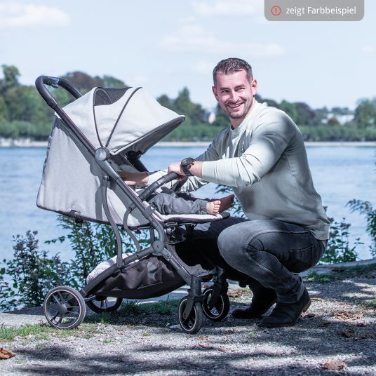 Osann Boogy travel buggy & pushchair up to 22 kg load capacity only 6.8 kg light incl. adapter, rain cover & carry bag - Caramel