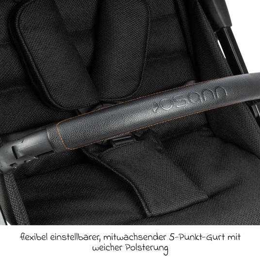 Osann Reisebuggy & Sportwagen Boogy bis 22 kg belastbar nur 6,8 kg leicht inkl. Adapter, Regenschutz & Transporttasche - Caramel
