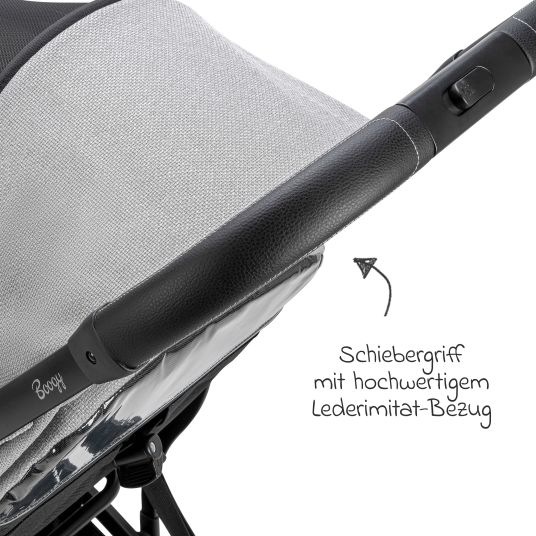 Osann Reisebuggy & Sportwagen Boogy bis 22 kg belastbar nur 6,8 kg leicht inkl. Adapter, Regenschutz & Transporttasche - Cloud