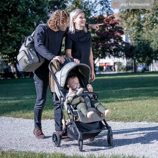 Osann Boogy travel buggy & pushchair up to 22 kg load capacity only 6.8 kg light incl. adapter, rain cover & carry bag - Cloud