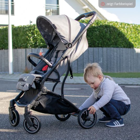 Osann Boogy passeggino da viaggio e carrozzina fino a 22 kg capacità di carico solo 6,8 kg peso leggero incluso adattatore, parapioggia e borsa per il trasporto - Cloud