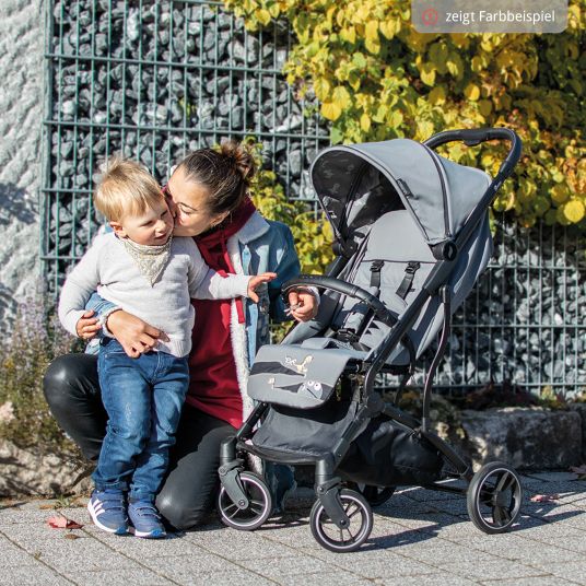 Osann Boogy passeggino da viaggio e carrozzina fino a 22 kg capacità di carico solo 6,8 kg peso leggero incluso adattatore, parapioggia e borsa per il trasporto - Cloud