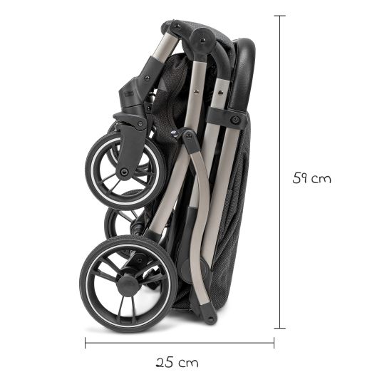 Osann Il passeggino da viaggio Boogy può trasportare un carico fino a 22 kg e pesa solo 6,8 kg con adattatore, parapioggia e borsa per il trasporto - Elegance