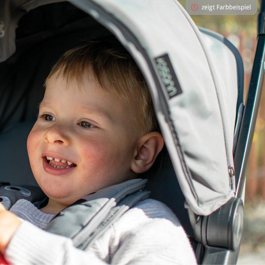 Osann Boogy passeggino da viaggio e carrozzina fino a 22 kg di capacità di carico solo 6,8 kg di peso incluso adattatore, parapioggia e borsa per il trasporto - Indaco