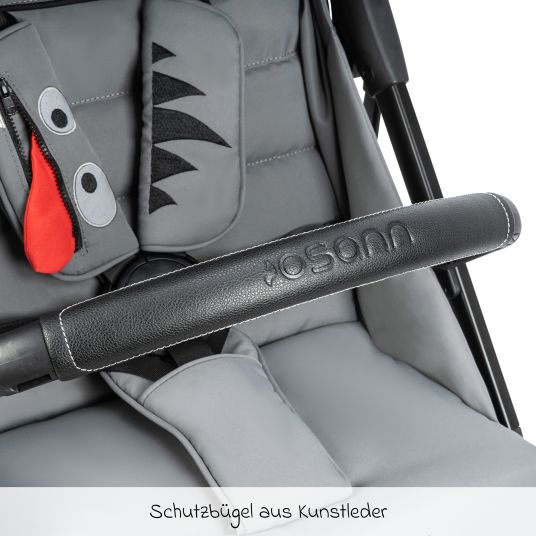 Osann Reisebuggy & Sportwagen Boogy bis 22 kg belastbar nur 6,8 kg leicht inkl. Adapter, Regenschutz & Transporttasche - Monster