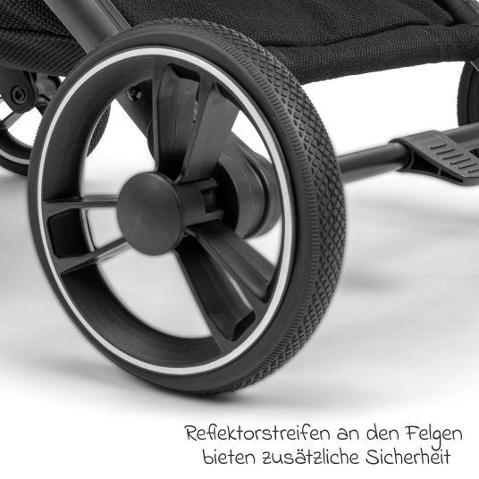 Osann Reisebuggy & Sportwagen Boogy bis 22 kg belastbar nur 6,8 kg leicht inkl. Adapter, Regenschutz & Transporttasche - Night