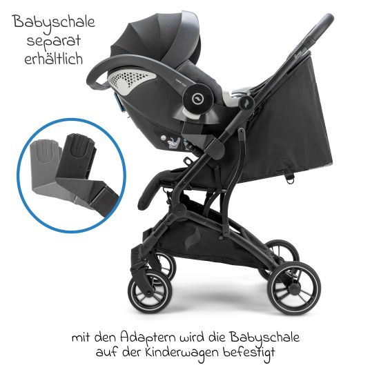 Osann Boogy travel buggy & pushchair up to 22 kg load capacity only 6.8 kg light incl. adapter, rain cover & carry bag - Night