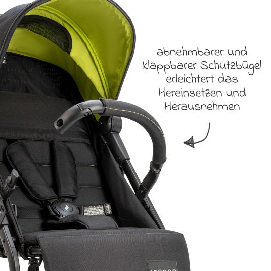 Osann Travel buggy & pushchair Vegas up to 22 kg load capacity only 6 kg light with reclining position - Lime