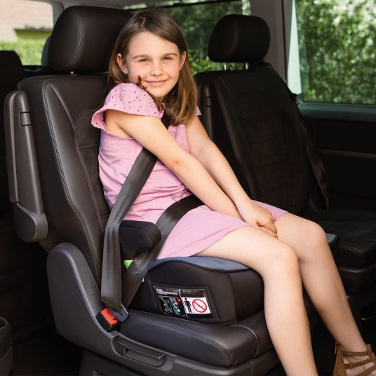 Osann Junior Gurtfix i-Size booster seat from 7 years - 12 years (126 cm - 150 cm) only 2.15 kg light - Nero