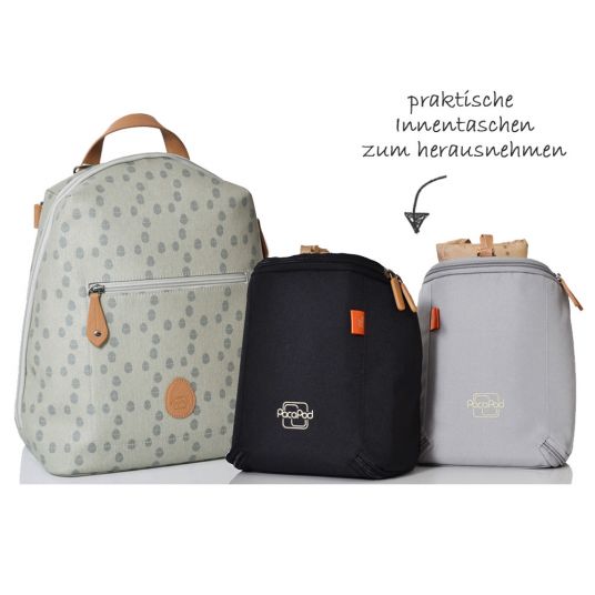 PacaPod Diaper Backpack - Hartland - Oyster Acron