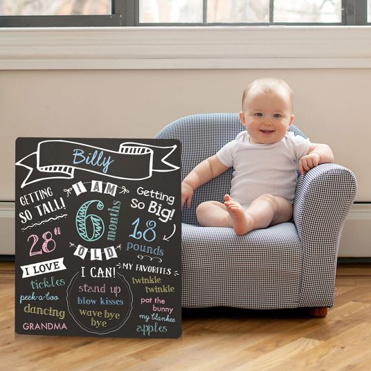Pearhead Milestone photo board for baby