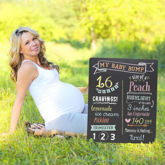 Pearhead Meilenstein Foto-Tafel für Schwangerschaft