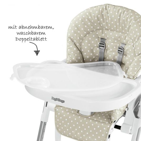 Peg Perego High chair and baby lounger Prima Pappa Follow Me - Babydot Beige