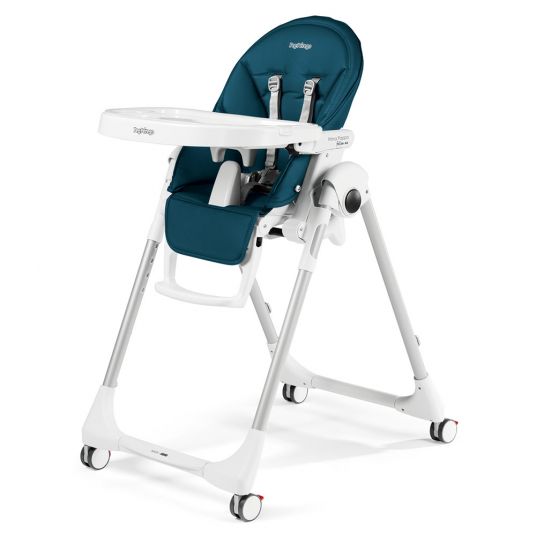 Peg Perego High chair and baby lounger Prima Pappa Follow Me - Petrolio imitation leather