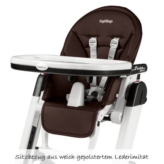 Peg Perego High chair and baby lounger Siesta Follow Me - Cacao imitation leather