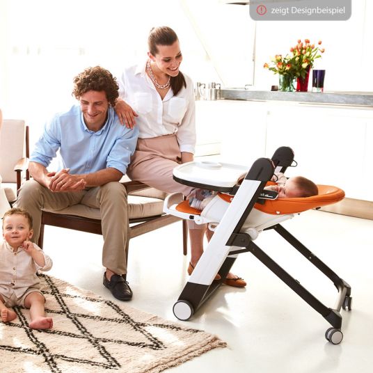 Peg Perego High chair and baby lounger Siesta Follow Me - Licorice imitation leather