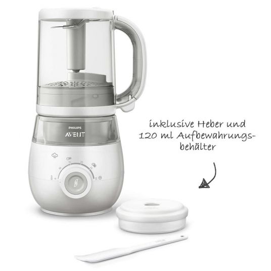 Philips Avent Baby food maker 4 in 1 SCF875/02 + Free reusable cups for baby food