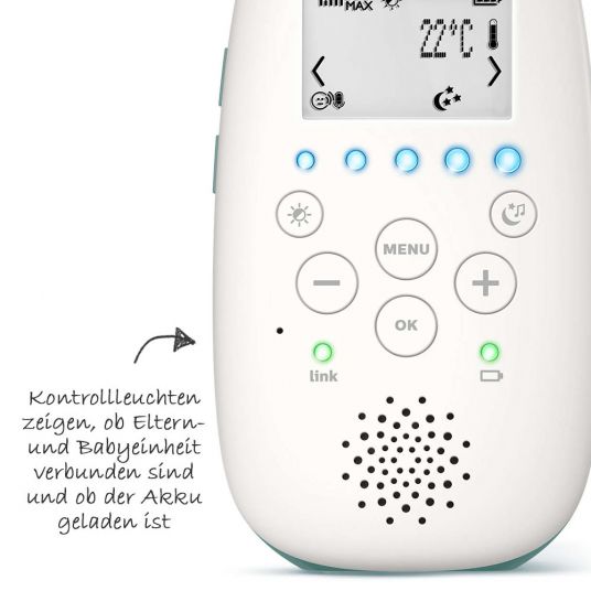 Philips Avent Babyphone DECT mit Smart Eco Mode & Projektor - SCD731/26