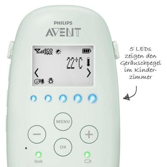 Philips Avent Babyphone DECT mit Smart Eco Mode - SCD721/26