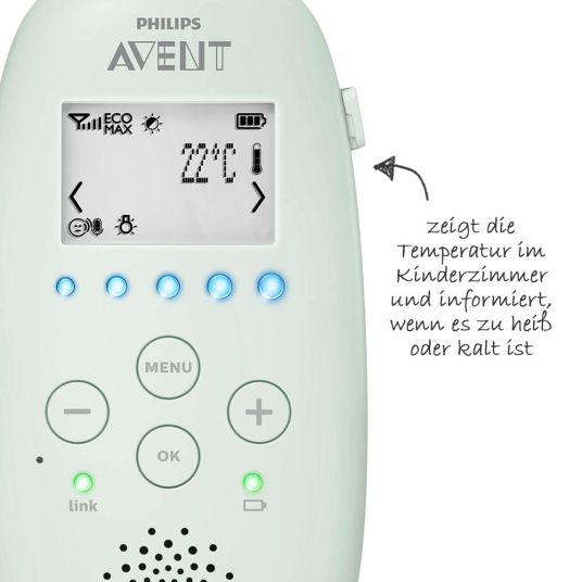 Philips Avent Babyphone DECT with Smart Eco Mode - SCD721/26