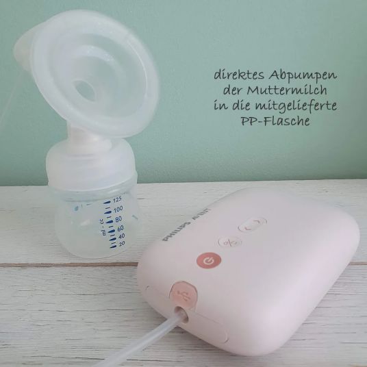 Philips Avent Tiralatte elettrico Natural Motion SCF395/31 + biberon in PP + 2 cuscinetti per il seno monouso + 5 sacche per il latte materno