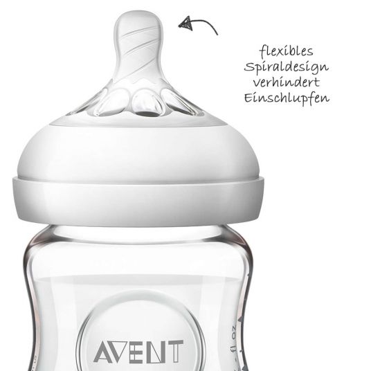 Philips Avent Glass bottle Naturnah 120 ml - silicone size 1 - SCF051/17